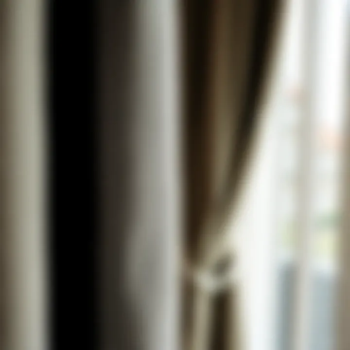 Close-up of fabric texture used in single panel curtains
