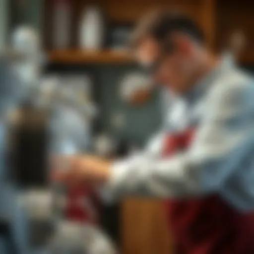 Expert technician diagnosing an appliance