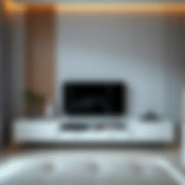 Elegant TV unit design integrating modern aesthetics.