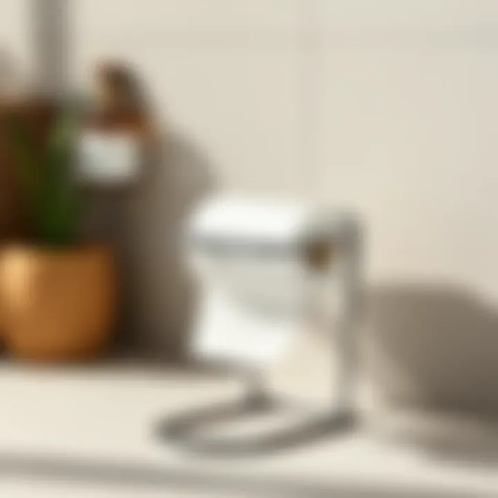 Sleek metal toilet paper holder with modern design