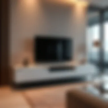 Where Aesthetics and Practicality Coalesce Contemporary TV stand blending aesthetics and practicality