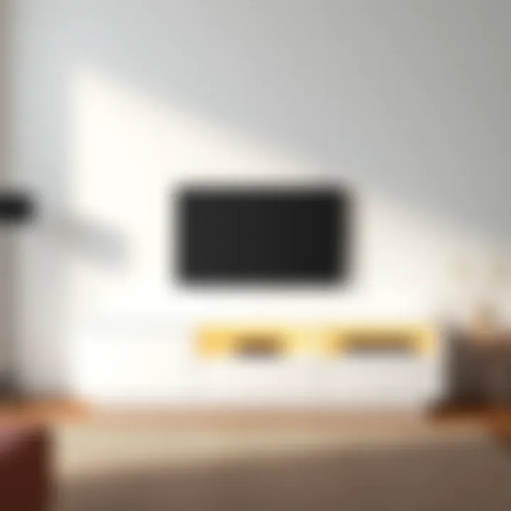 Minimalist TV stand showcasing sleek lines and functionality