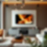 Modern TV stand in a chic living room setting