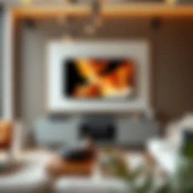 Modern TV stand in a chic living room setting