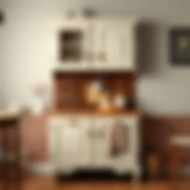 Charming small kitchen cabinet with vintage style