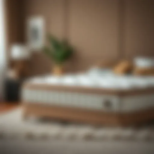 Luxurious double visco mattress showcasing its material