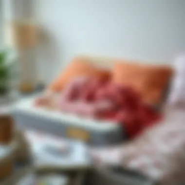 Visual representation of optimal sleep positions on visco mattress