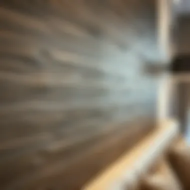 Close-up of textured adhesive wall panel highlighting its design.